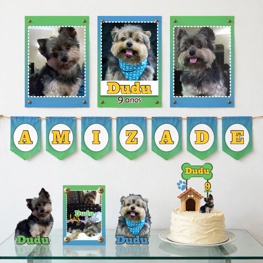 Kit Festa Pets Papelaria Personalizada | Só um Bolinho