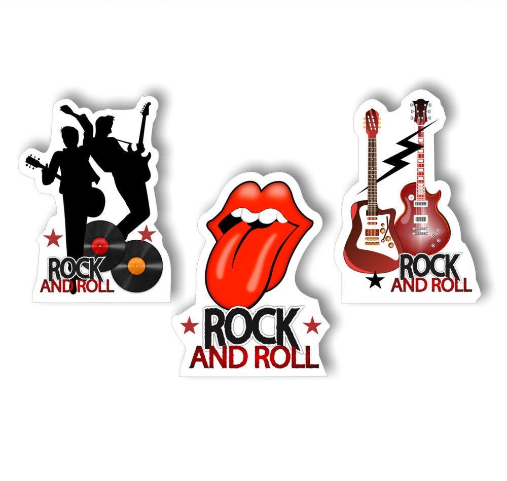 Kit Festa Rock Papelaria Personalizada | Só um Bolinho