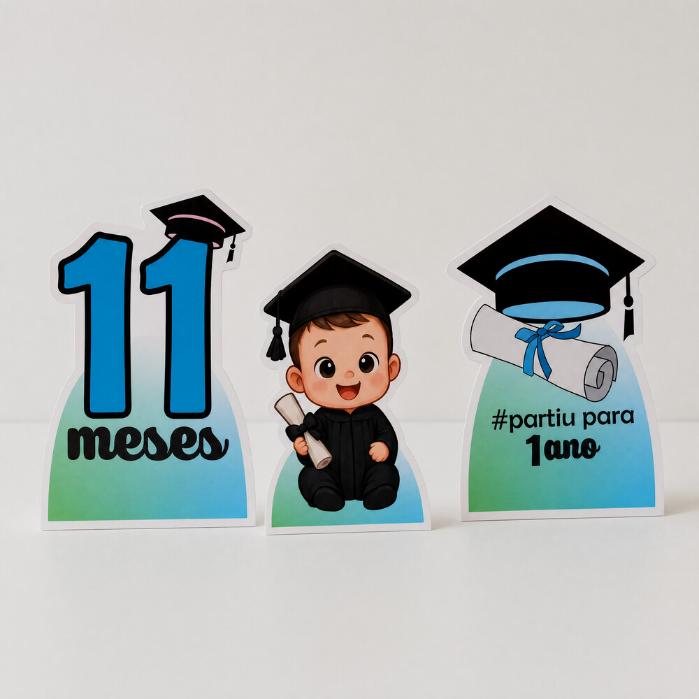 Kit Festa Mesversário Menino Papelaria | Só um Bolinho