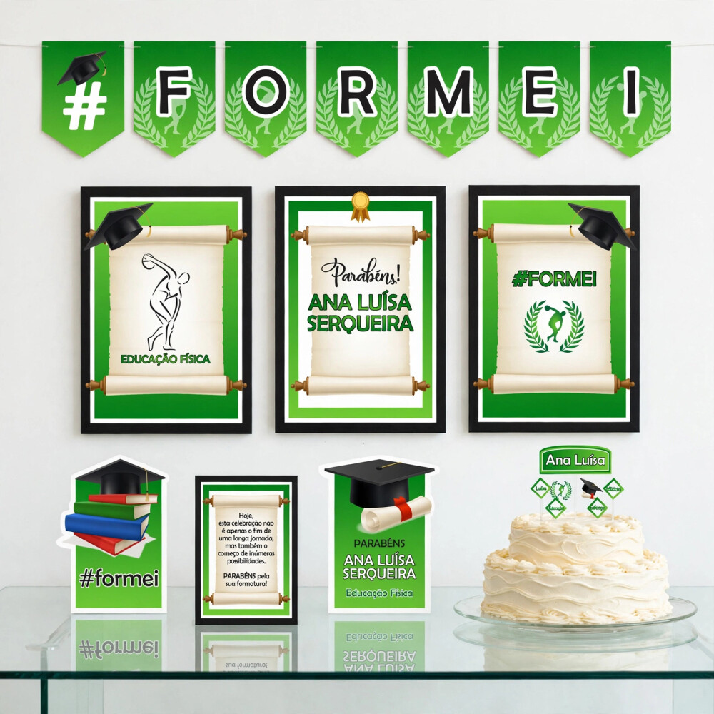 Kit Festa Formatura Graduação Qualquer Curso | Só um Bolinho