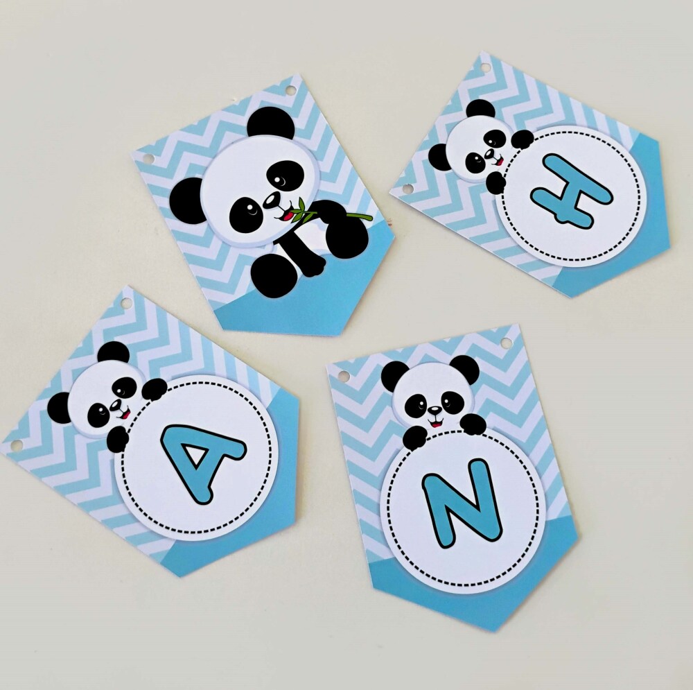 Kit Festa Urso Panda Infantil Papelaria | Só um Bolinho
