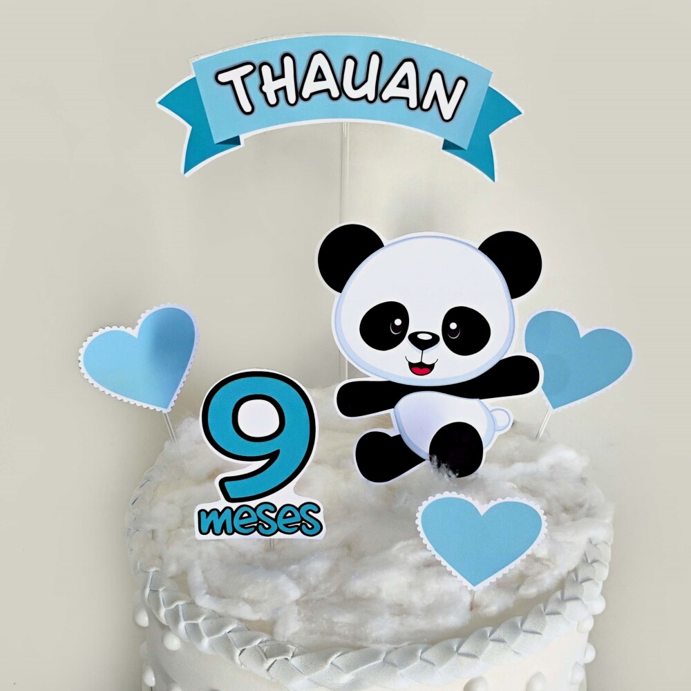 Kit Festa Urso Panda Infantil Papelaria | Só um Bolinho