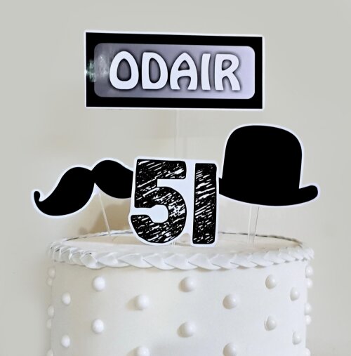 Kit Festa Aniversario Masculino Retro Vintage Bigode