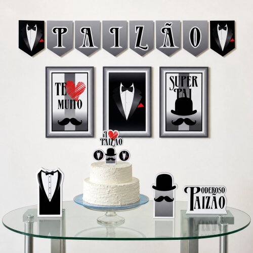 Kit Festa Dia Dos Pais Papelaria Personalizada Só Um Bolinho