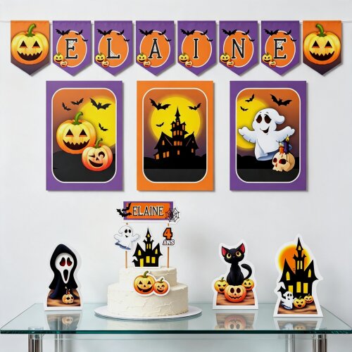 Kit Festa Halloween Papelaria Personalizada Só um Bolinho