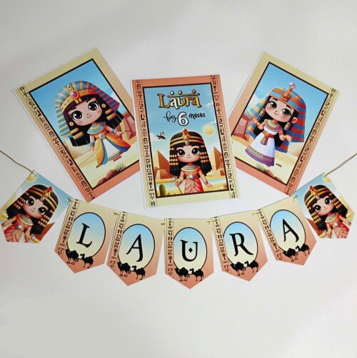 Kit Festa Cleópatra Infantil Menina Papelaria Personalizada