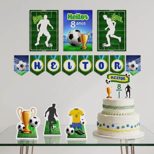 Kit Festa Futebol Papelaria Personalizada Só um Bolinho Aniversário