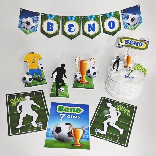 Kit Festa Futebol Papelaria Personalizada | Só um Bolinho