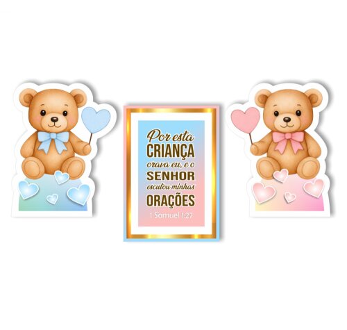 Kit Festa Chá Revelação Ursinhos | Só um Bolinho