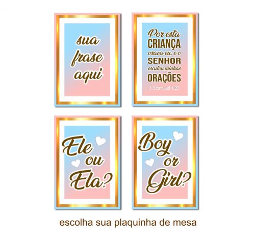 Kit Festa Chá Revelação Ursinhos | Só um Bolinho