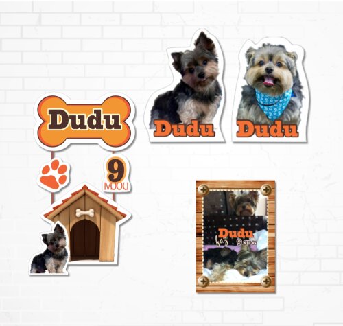 Kit Festa Pets Papelaria Personalizada | Só um Bolinho