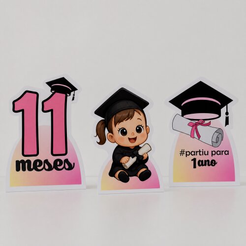 Kit Festa Mesversário Menino Papelaria | Só um Bolinho