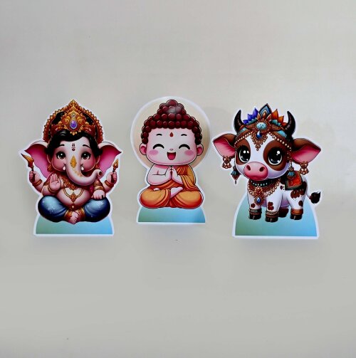 Kit Festa Indiana Buda Ganesha Rosa | Papelaria Menina