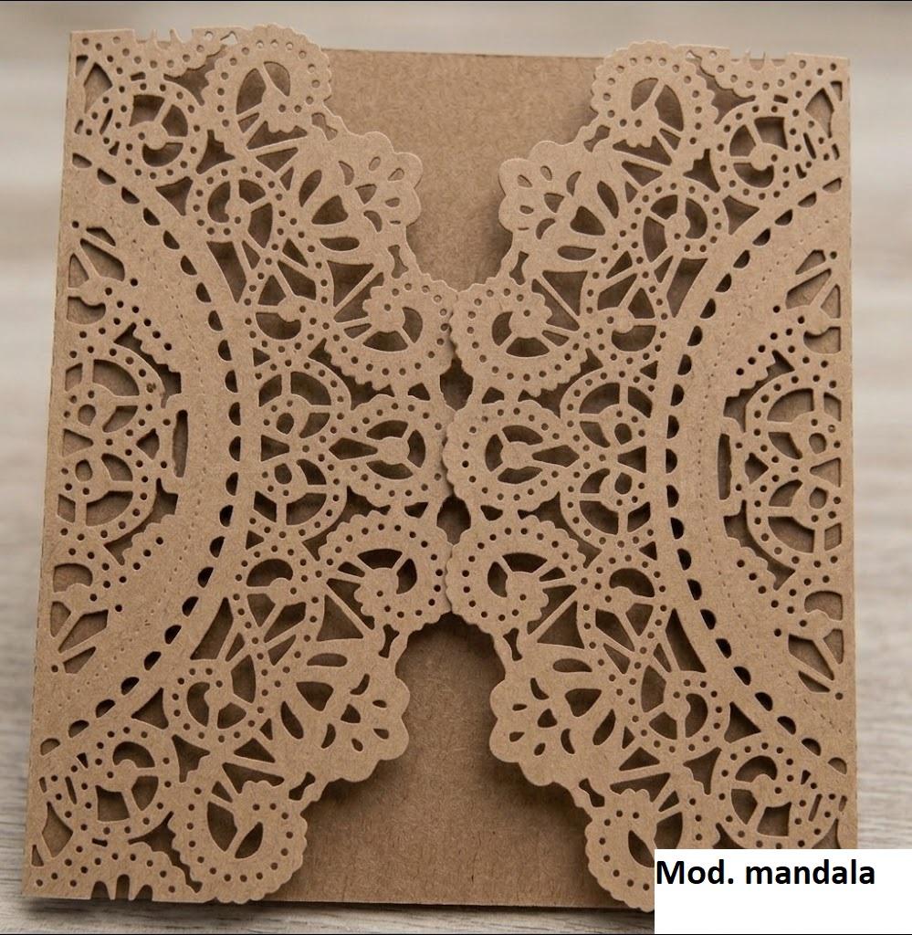 Envelope Rendado para Convite em papel Kraft