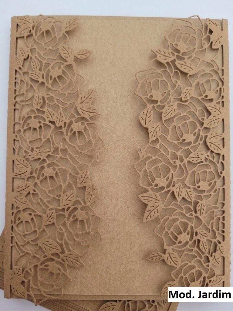 Envelope Rendado para Convite em papel Kraft