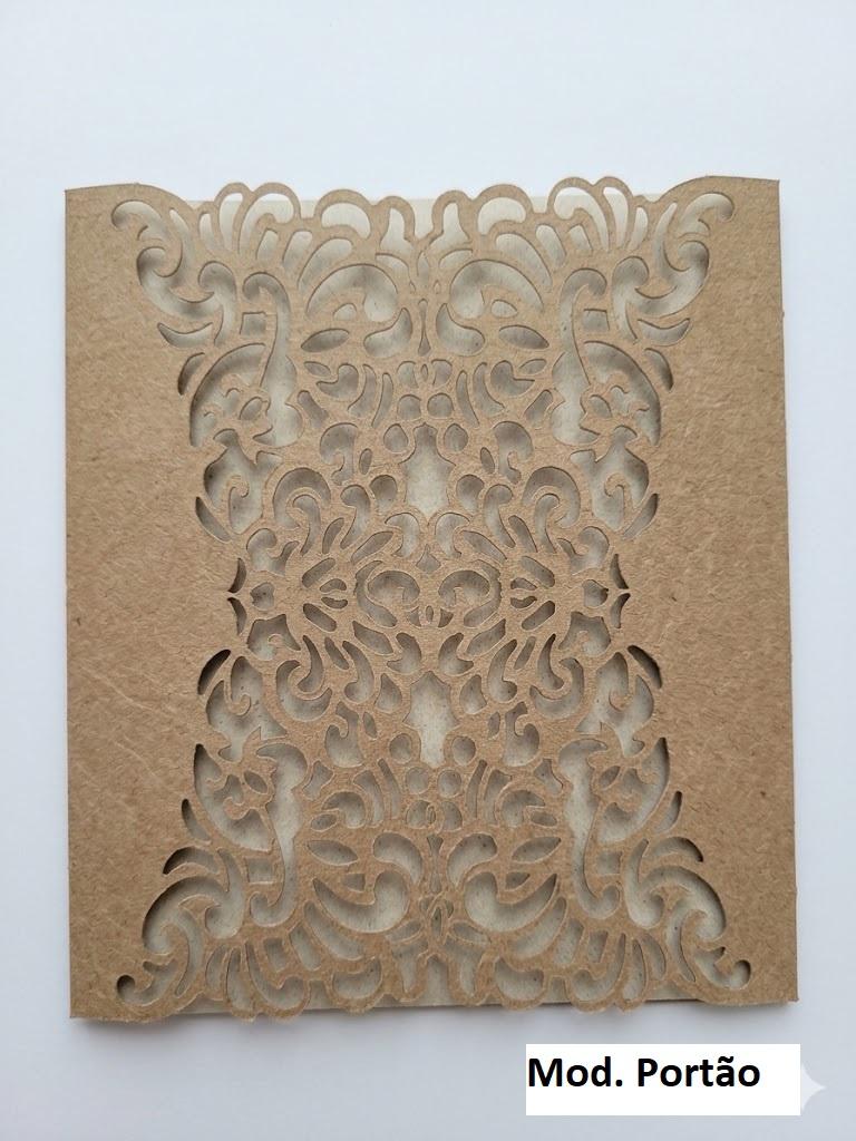 Envelope Rendado para Convite em papel Kraft