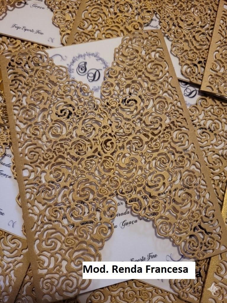 Envelope Rendado para Convite em papel Kraft