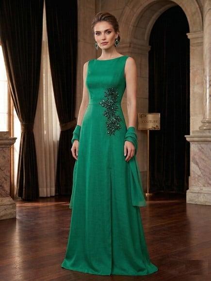Aplique Bordado com Strass Cor Verde