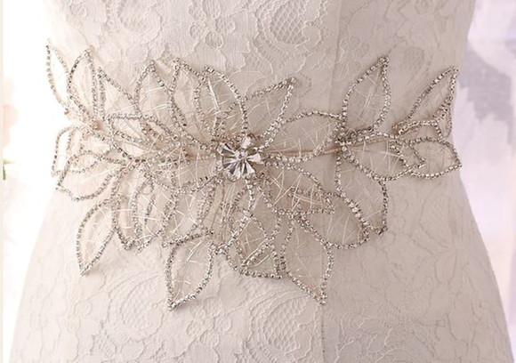 Aplique de Flores de Strass para Cinto ou Cabelo