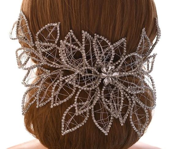 Aplique de Flores de Strass para Cinto ou Cabelo