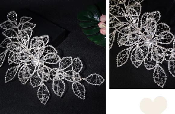Aplique de Flores de Strass para Cinto ou Cabelo