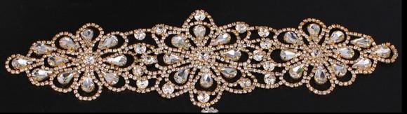 Aplique de Strass Dourado
