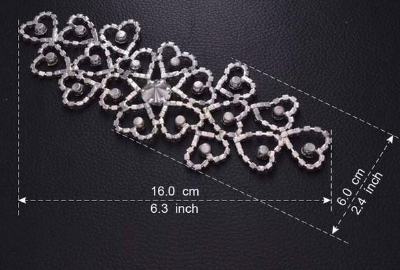 Aplique de strass Corações