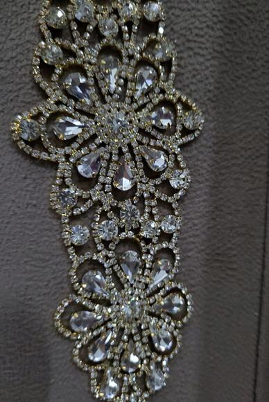 Aplique de Strass Dourado