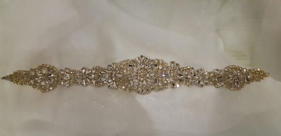Aplique de Strass Dourado