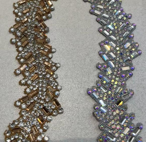 Aplique de Strass e Mini Espelhos 90cm