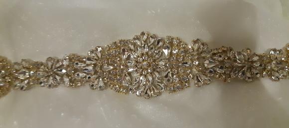 Aplique de Strass Dourado