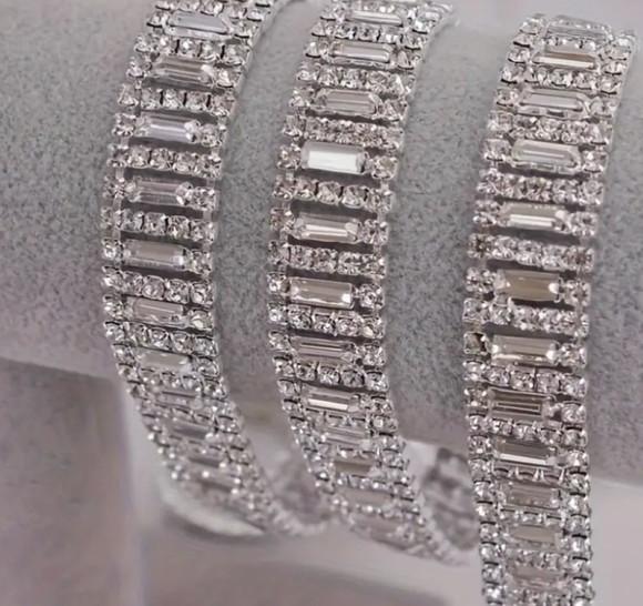 Aplique de Strass Fita de Cristal