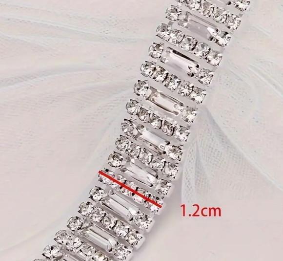 Aplique de Strass Fita de Cristal