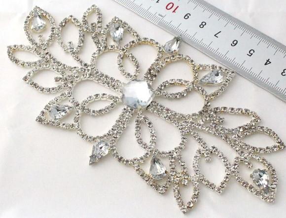 Aplique de strass Flor grande