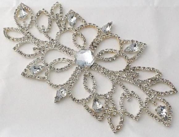 Aplique de strass Flor grande