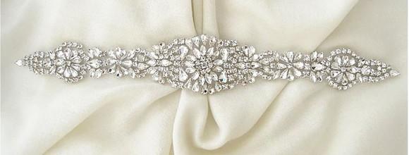 Aplique de strass Flores de prata