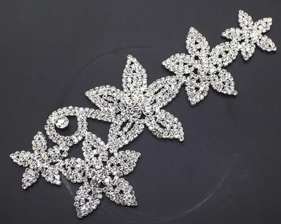 Aplique de strass Flores diversas