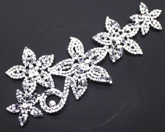Aplique de strass Flores diversas