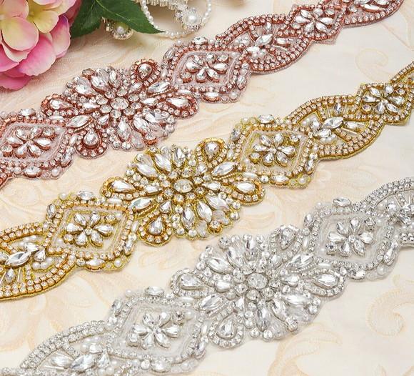 Aplique de Strass para Cinto Prata, Rosé ou Dourado