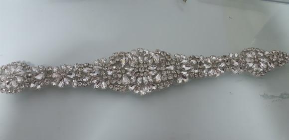 Aplique de strass para vestido de noiva ou festa PRATA