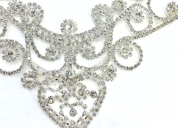 Aplique de Strass para Decote de Vestido de Festa