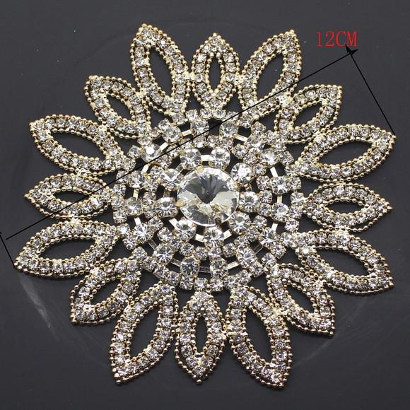 Aplique Flor grande de strass