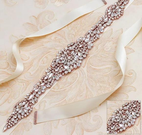 Aplique Rosé Gold de Strass
