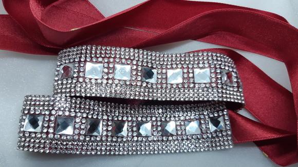 Cinto com strass Prata delicado