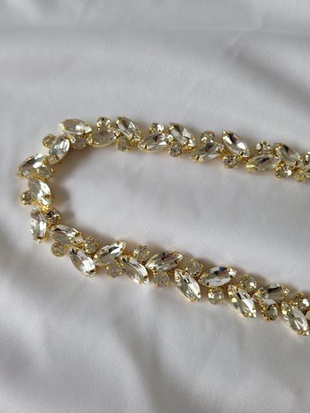 Cinto de Pedraria para Noiva Dourado