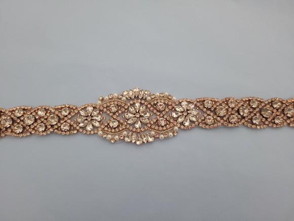 Cinto de Pedraria Rosé Gold Luxo