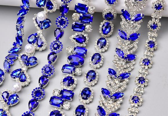 Cinto de Strass Azul com Prata (cintura Toda até 90cm)
