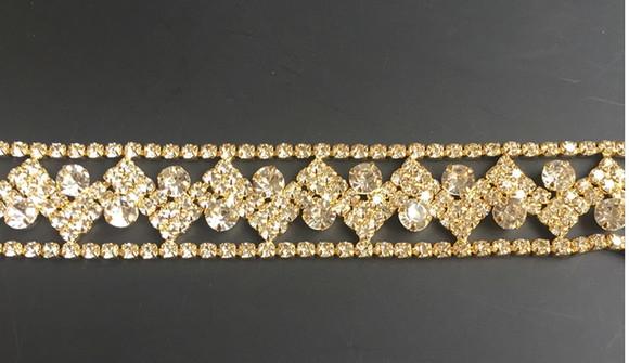 Cinto De Strass Chevron Dourado, Prata Ou Rosé