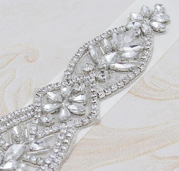 Cinto de Strass Bordado Prata