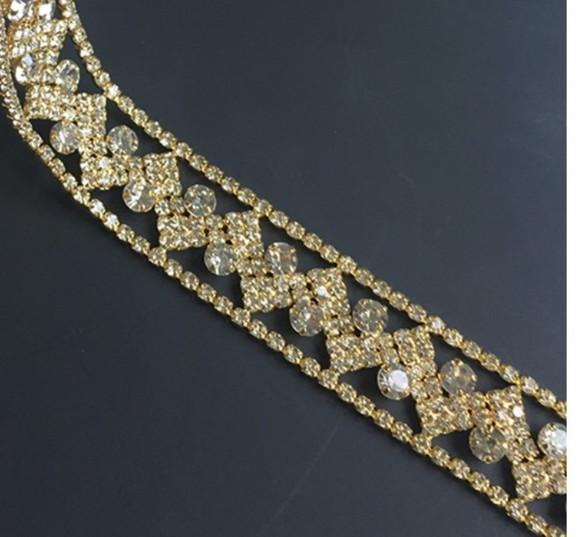 Cinto De Strass Chevron Dourado, Prata Ou Rosé